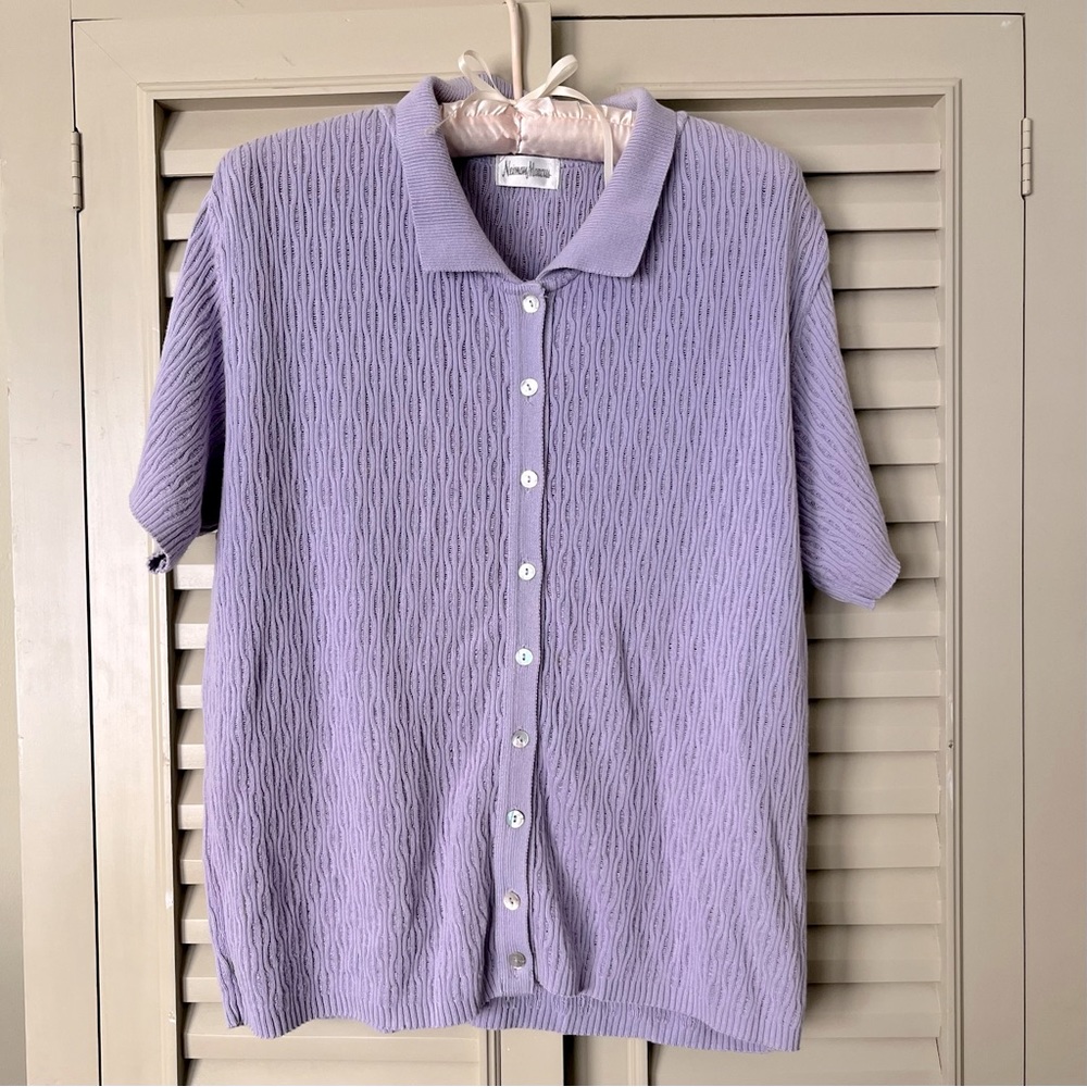 vintage lavender knit top